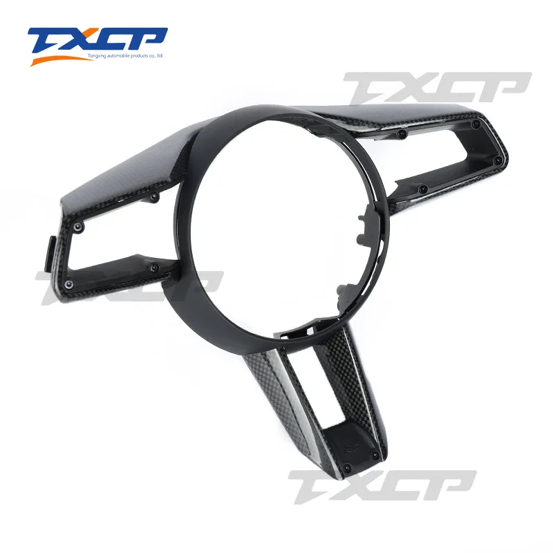

Carbon steering wheel button frame cover for Porsche Taycan Cayenne Panamera