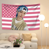 Kpop Boy Group Member Felixs Tapestry American Flag Background Korean Idol Home Decor Wall Hanging Covering Concert Banner