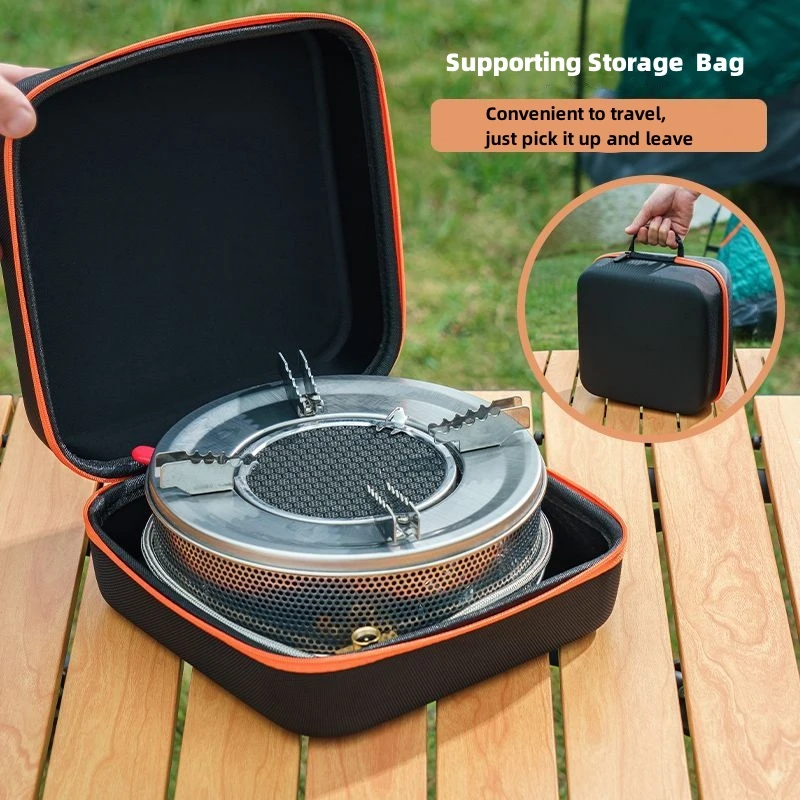 Portable Outdoor Picnic Stove Camping Windproof Gas Stove Small and Lightweight Camping Equipment with Bag Card Type Stove