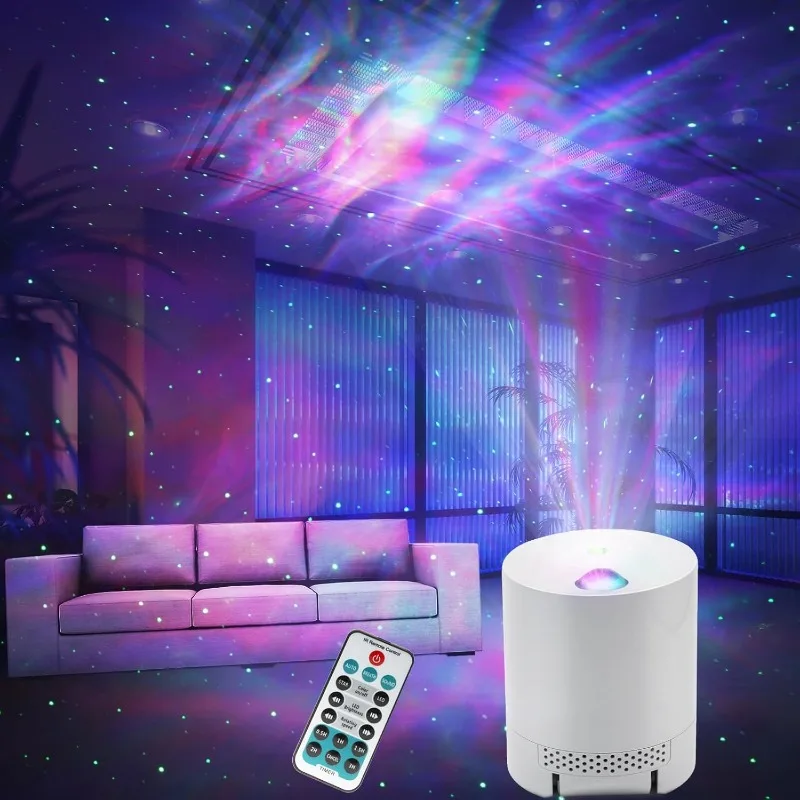 

Звездный проектор Galaxy Projector, проектор Northern Lights с дистанционным управлением, регулируемый цвет, яркость и скорость движения,