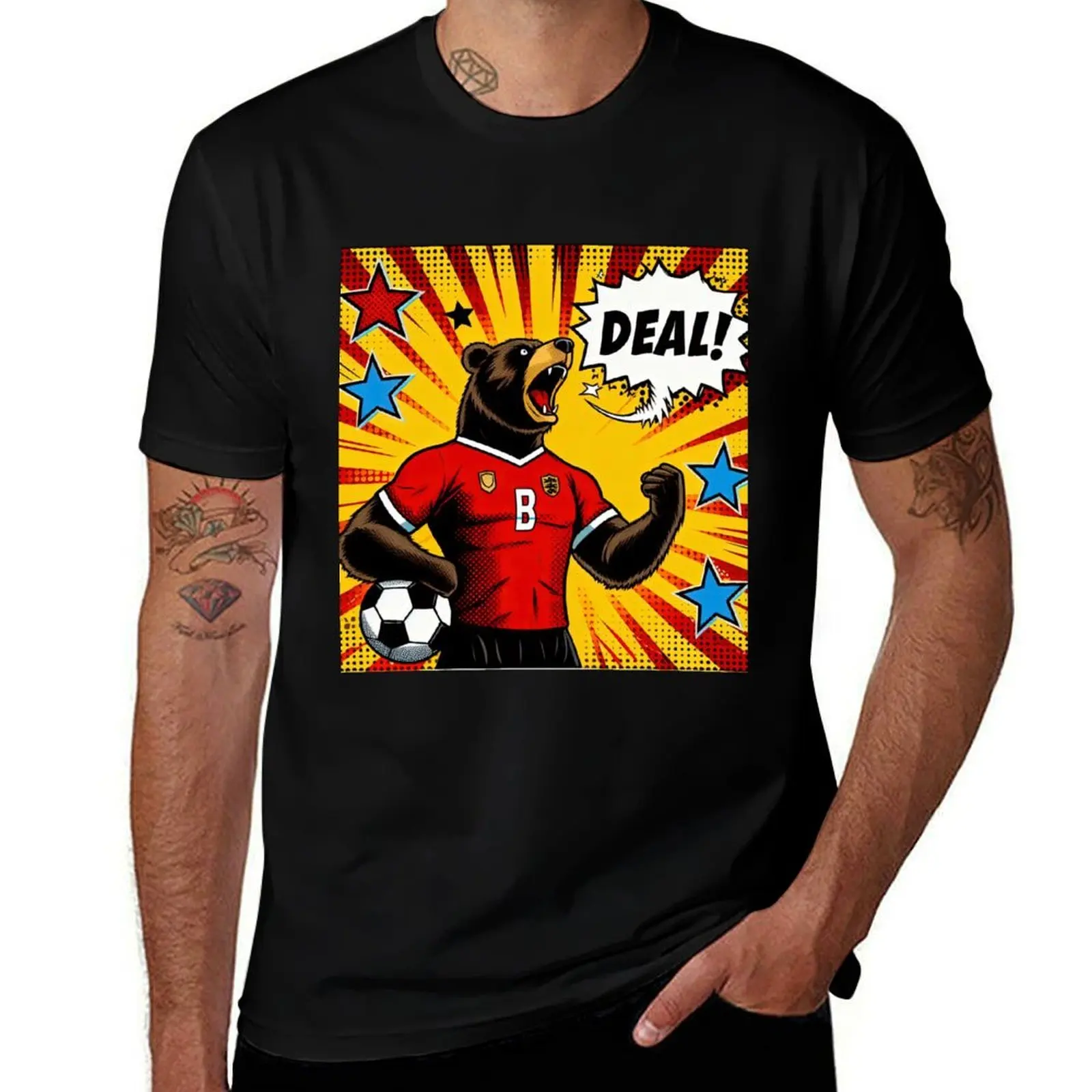 

football soccer bear judge with a football ,Sports,funny sports ,soccer art,animal playing soccer T-Shirt