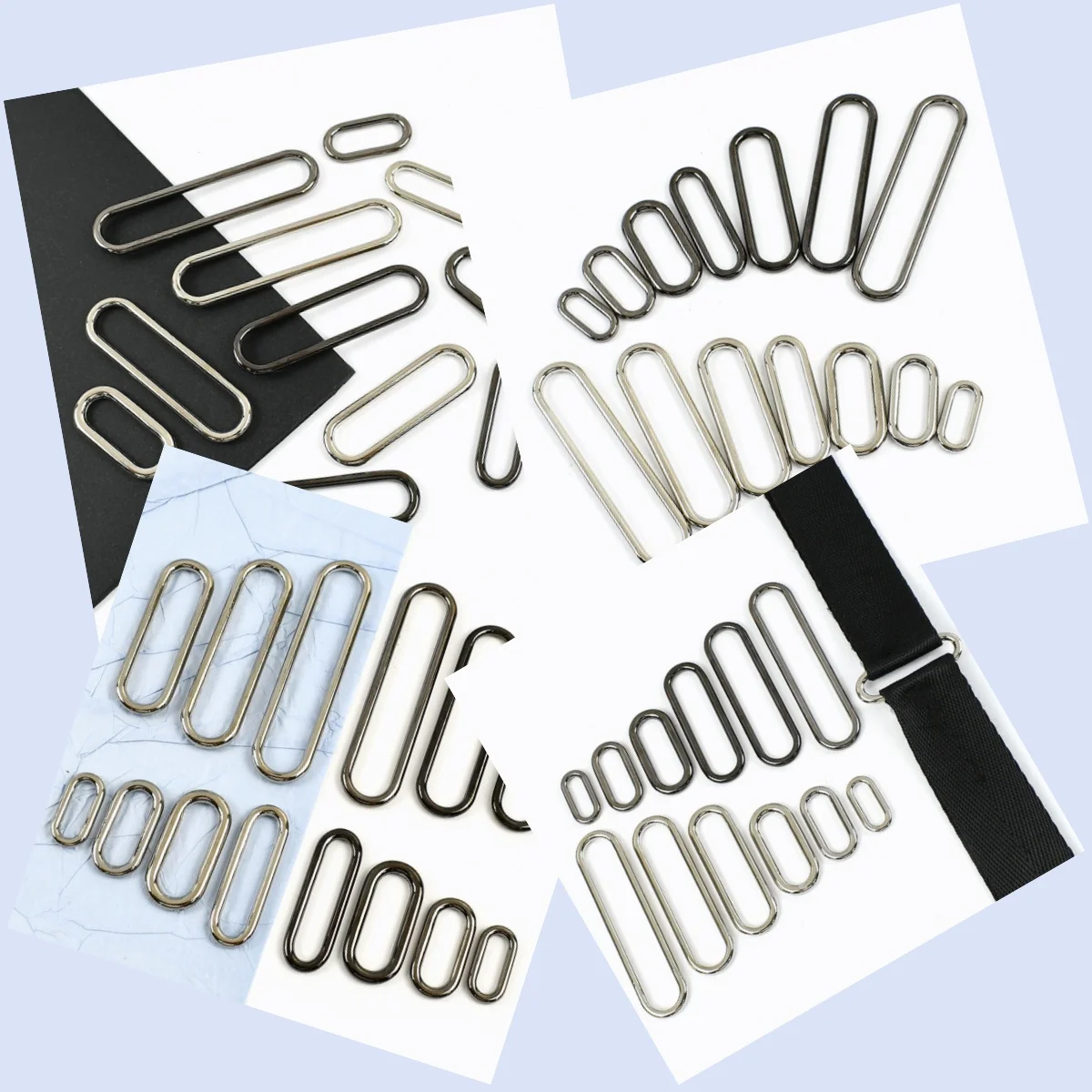 

10/20/50Pcs 15-60mm Metal Oval O Ring Buckle Bag Strap Ajustment Loop for Webbing Belt Carabiner Clips Shoelace Connecting Rings