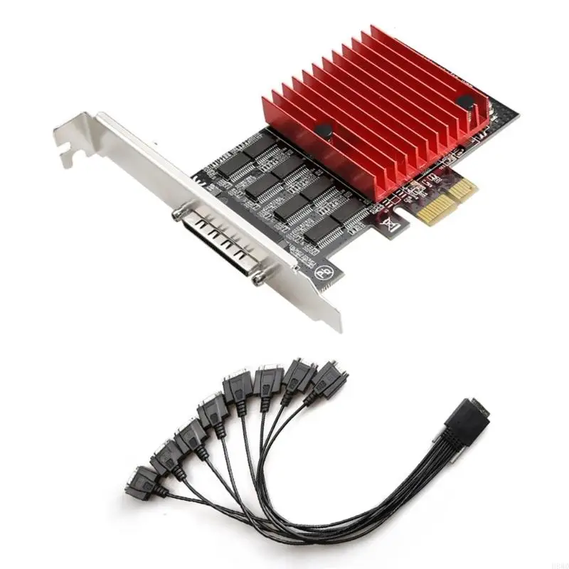 

PCIE-8-портовая карта последовательного порта RS232. Карта расширения PCIE. Настольный удлинитель для промышленного ПК WCH384.