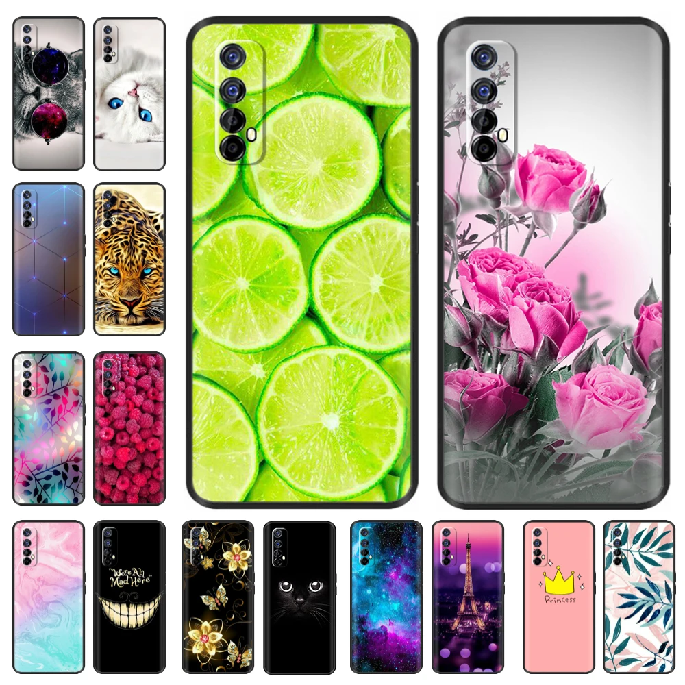 For Realme 7 RMX2155 Case Phone Cover Silicone Soft TPU Back Cases for OPPO Realme 7 Realme7 4G RMX2151 Case Coque Fundas Bumper