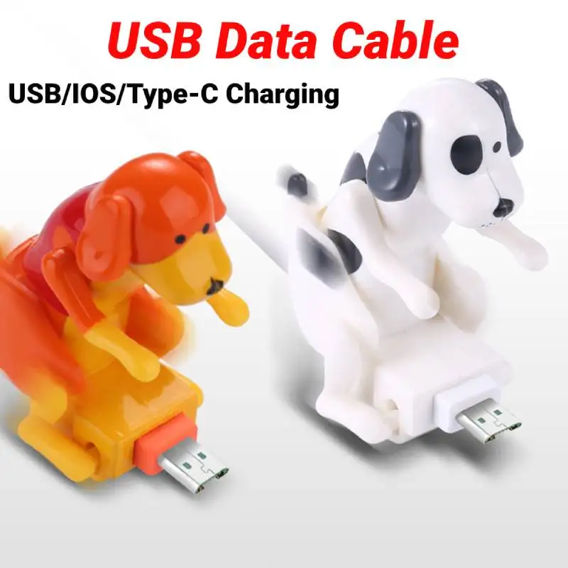 Divertido perro joroba cargador rápido Cable Micro USB IOS/tipo-c Cable de datos de carga para Apple Android cargador de teléfono juguetes de descompresión