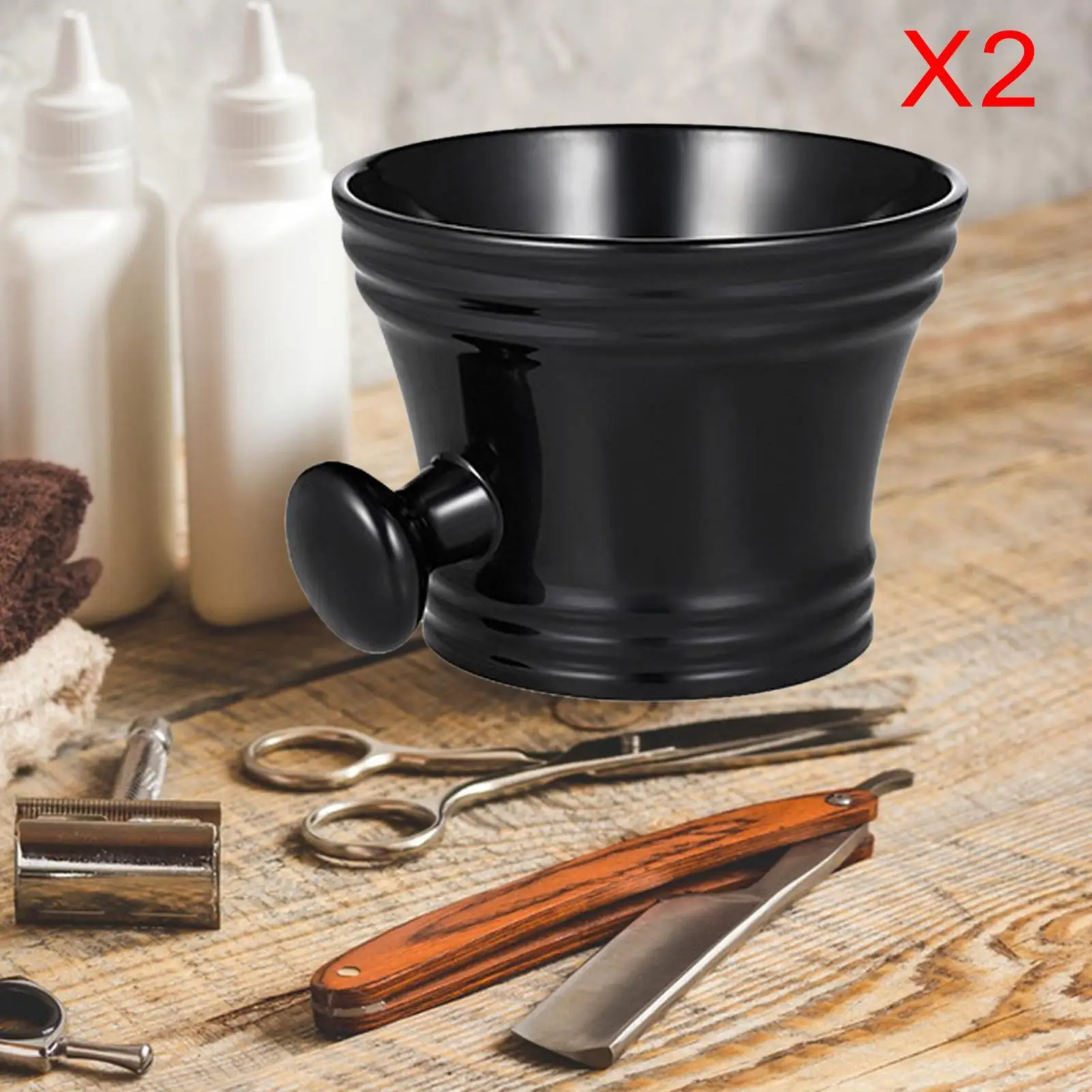 남성용 리치 폼 면도 머그잔, 면도 비누 그릇 생산, 아버지 남편, 2 개