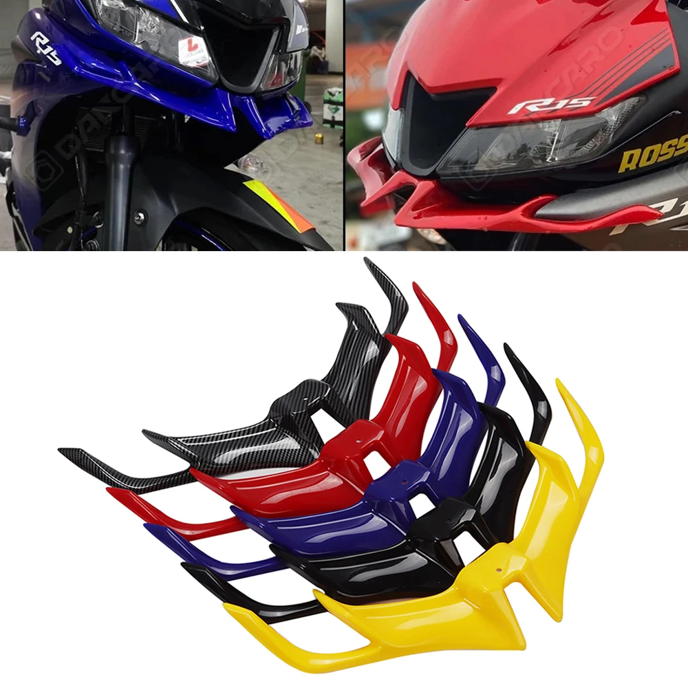 Motorcycle Front Fairing ABS Aerodynamic Winglets Wing Cover Lower Protection Guard Cover For YAMAHA YZF R15 YZFR15 2017-2020