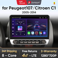 Junsun For Peugeot107 2005-2014 Citroen C1 2005-2014 Car Radio Multimedia Navigation 2din Android  Autoradio CarPlay Stereo