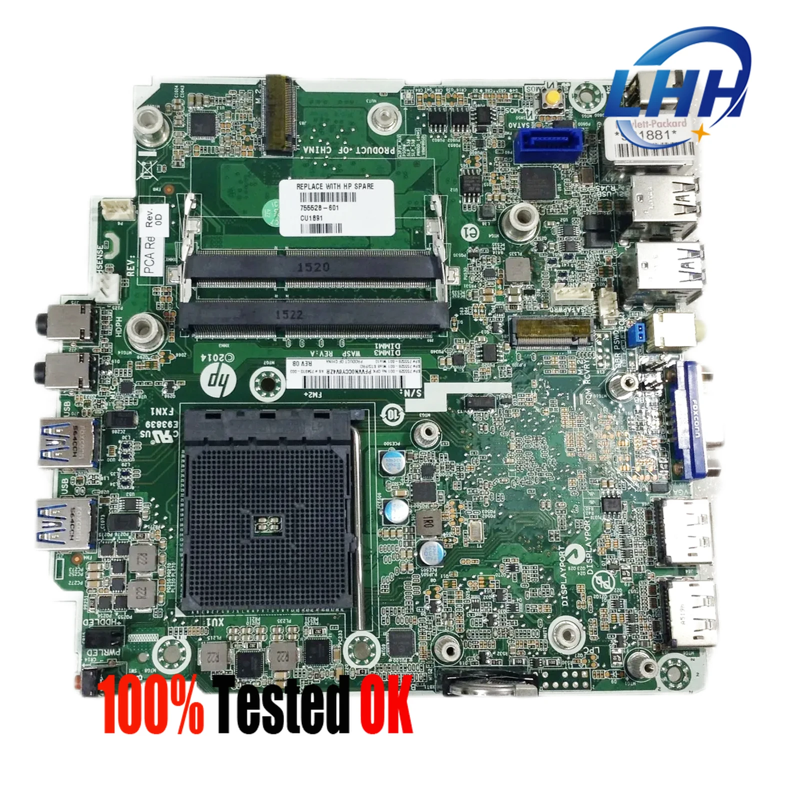 

755528-001 Mainboard for HP EliteDesk 705 G1 DM Motherboard DDR3 Thoroughly Tested