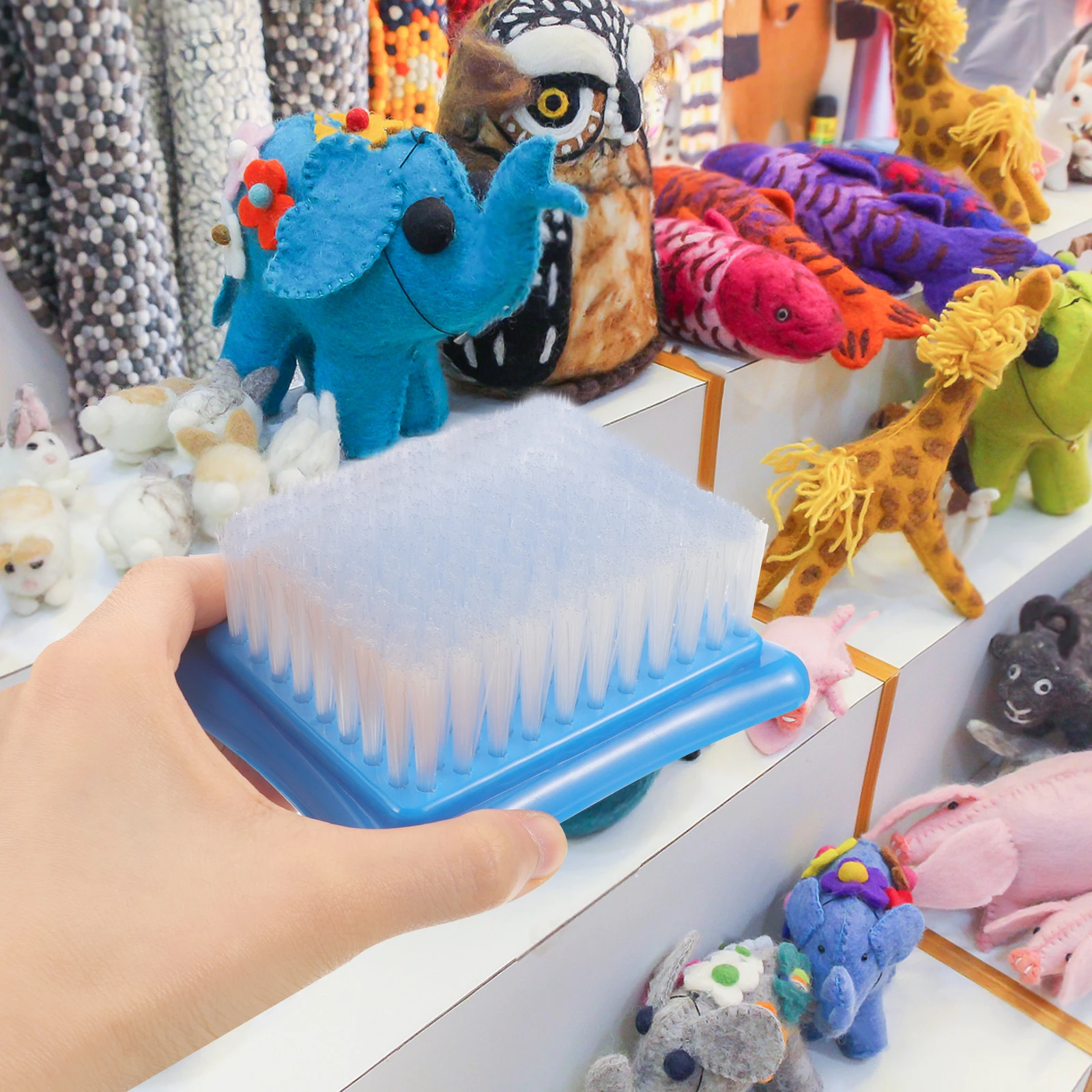 

Needle Brush Durable Plastic Hand Tool Soft Bristles For Wool Supplies Crafting Tools Diy Projects Carder Brush For