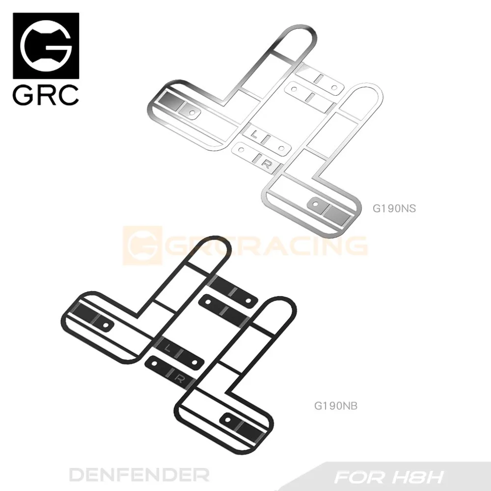 GRC H8H Defender Edelstahl Rücklicht Abdeckung Simulation Auto Shell Schutz Metall Blatt #   G190NS/NB