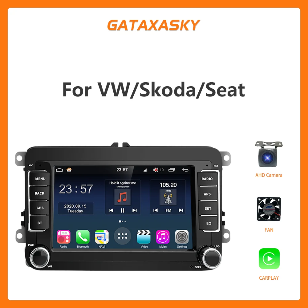 

GATAXASKY 7" Car Radio GPS For VW / Volkswagen Skoda Octavia golf 5 6 touran passat B6 polo Jetta 2Din Android Radio Player