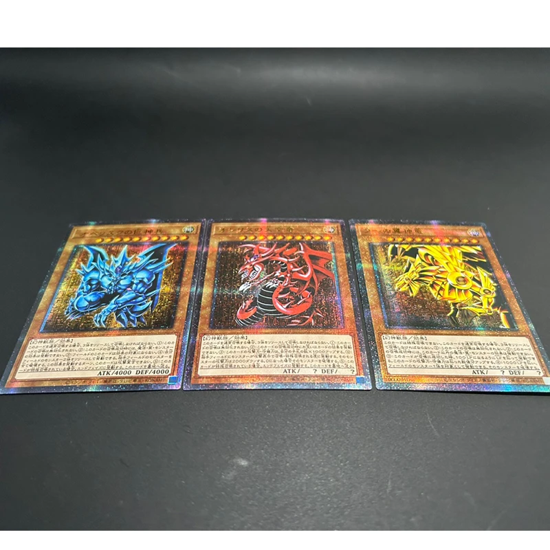 Yu-Gi-Oh Blue-Eyed White Dragon Red-Eyed Black Dragon Black Wizard Girl Flash Knife Ji DIY Collectible Cards Holiday Gifts