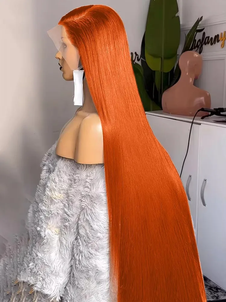 

30 32 Inch Straight Ginger Human Hair Wig Ginger 13x4 13x6 HD Lace Front Wig Human Hair Brazilian Ginger Orange Wigs For Women
