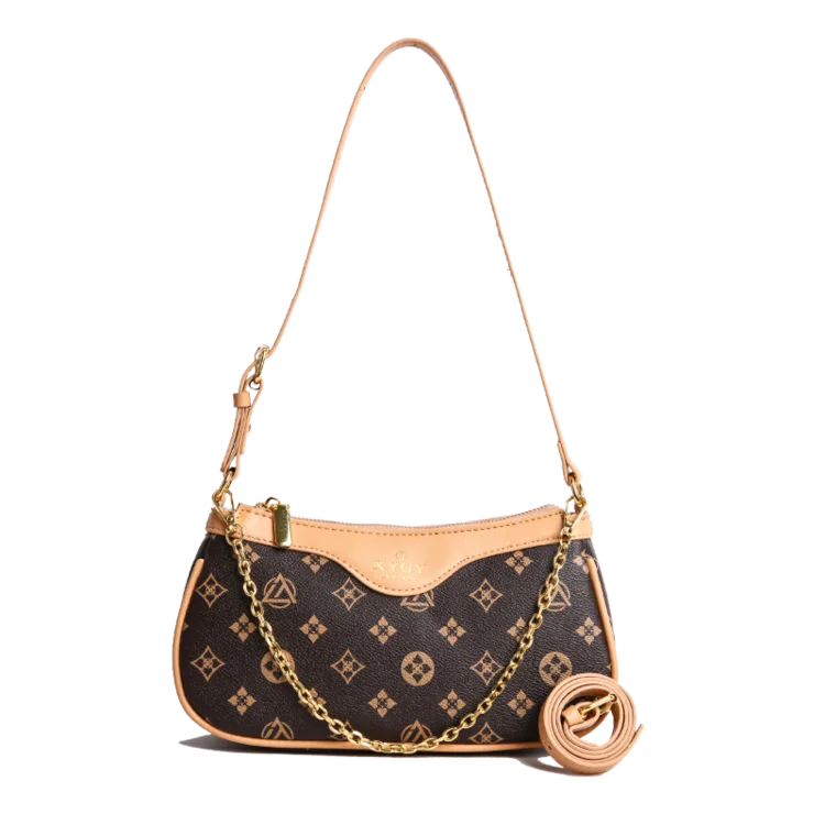 

Новая модная женская квадратная сумка 2026 года, ретро-сумка через плечо с буквенным принтом, сумка-кроссбоди на цепочке, универсальный стиль