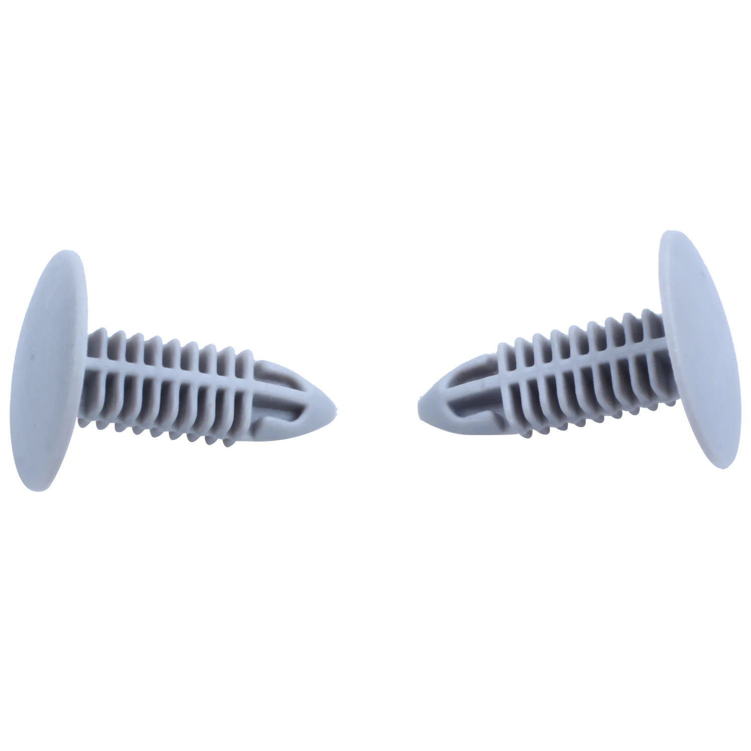 30 buah sekrup pengencang plastik klip bumper flens abu-abu untuk lubang 6mm x 6.7mm