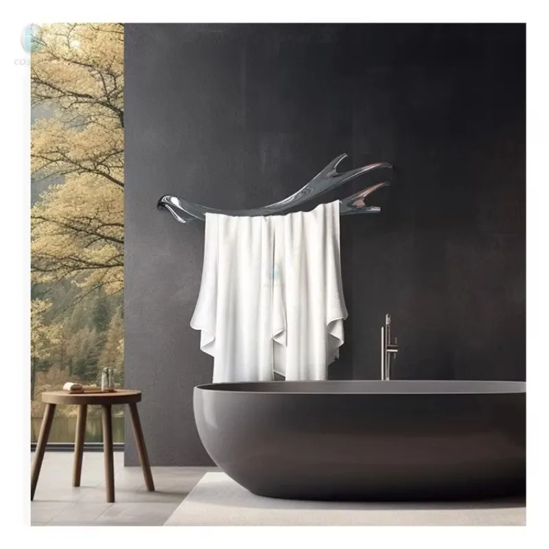 Concealed Vertical Electric Towel Rack Intelligent Timing Display Thermostatic Towel Warmer