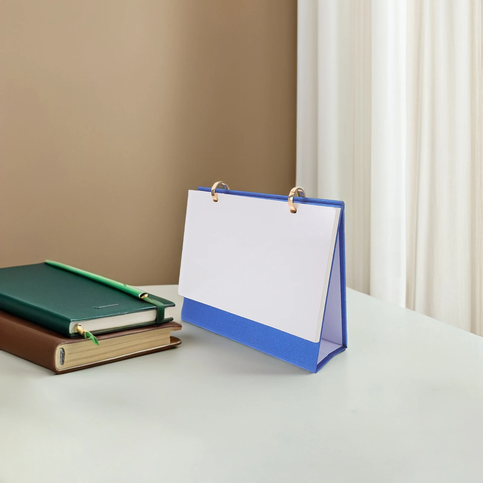 

Blank Desk Calendar Punched Cards Binder Clip DIY Sublimation Small Tabletop Pad Daily Schedule Tracker Mini White Storage