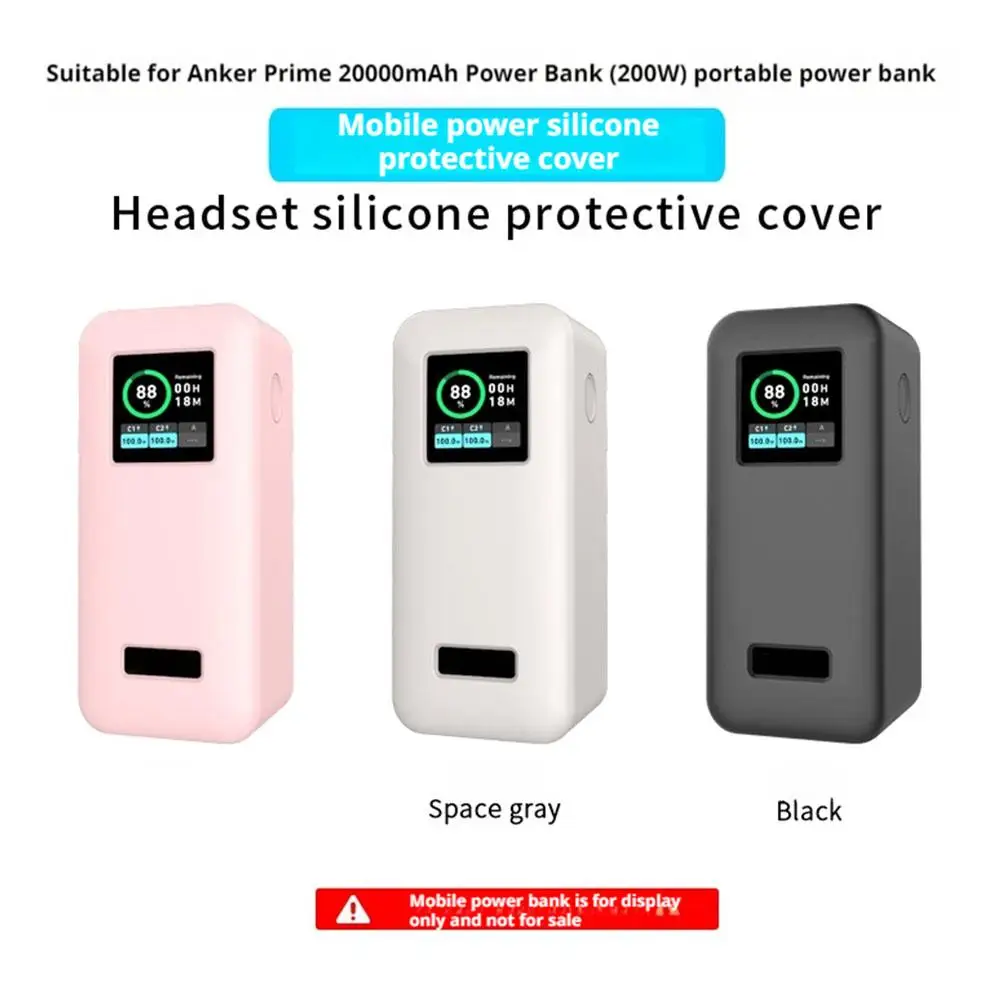 

Silicone Case Bags Suitable for Anker Prime 20000mAH Power Bank (250W) Anti-collision And Anti-touch 360° All-round Protect Z2H6