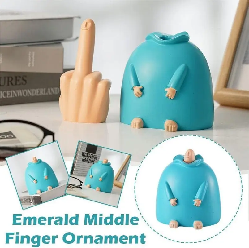 2024 New Figures Middle Finger Desk Accessory Middle Finger Statue Floor-Standing Small Ornaments To Decorate The Middle Finger