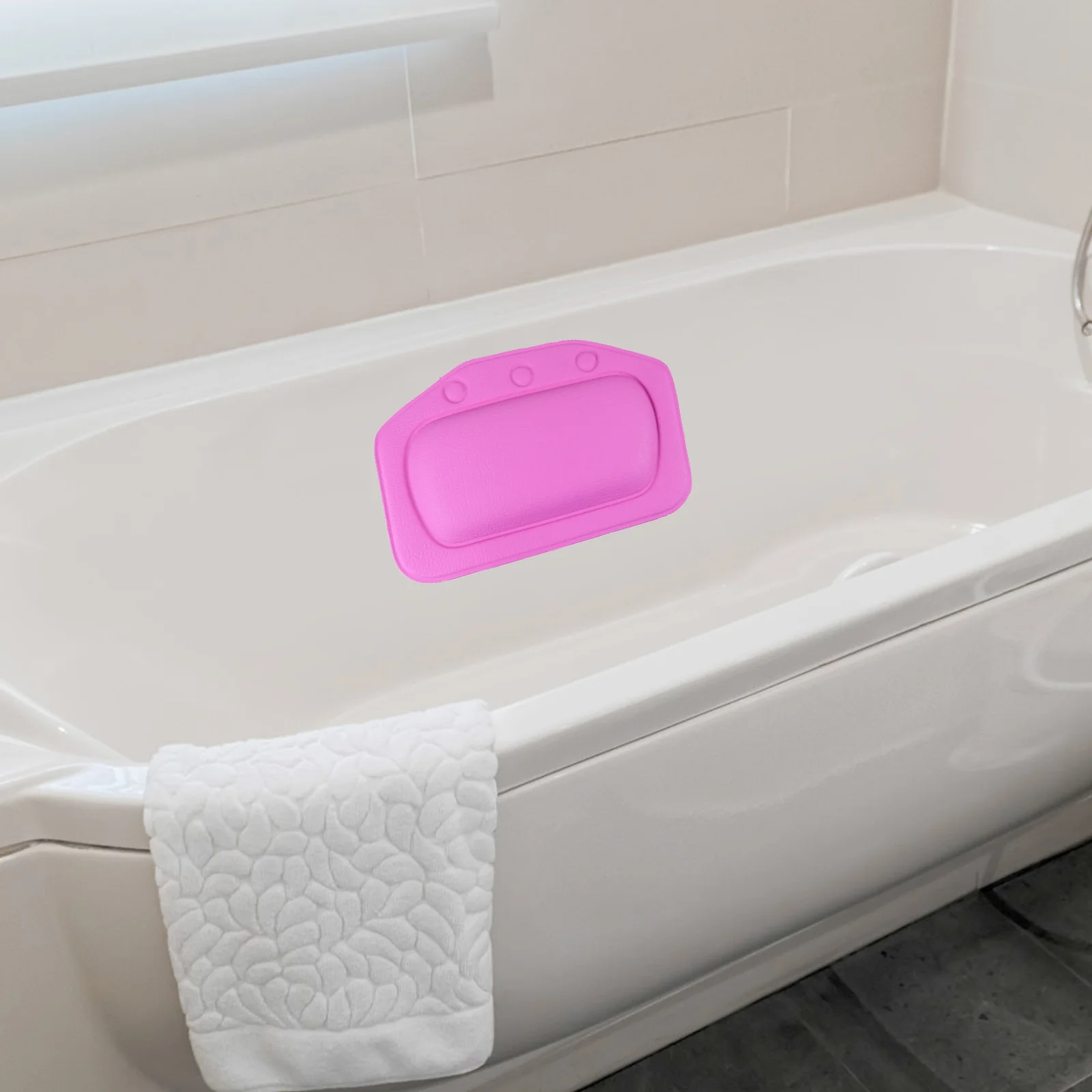 

2Pcs Bathtub Pillow Spa Bath Cushion Tub Head Neck Support Suction Cup Non-Slip Shower Home Bathroom Pillow Bathtub Cushion