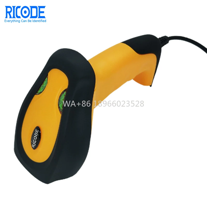 

RICODE Wired Handheld Barcode Scanner 2D QR Reader High Performance Quality Auto Scanning with Stand