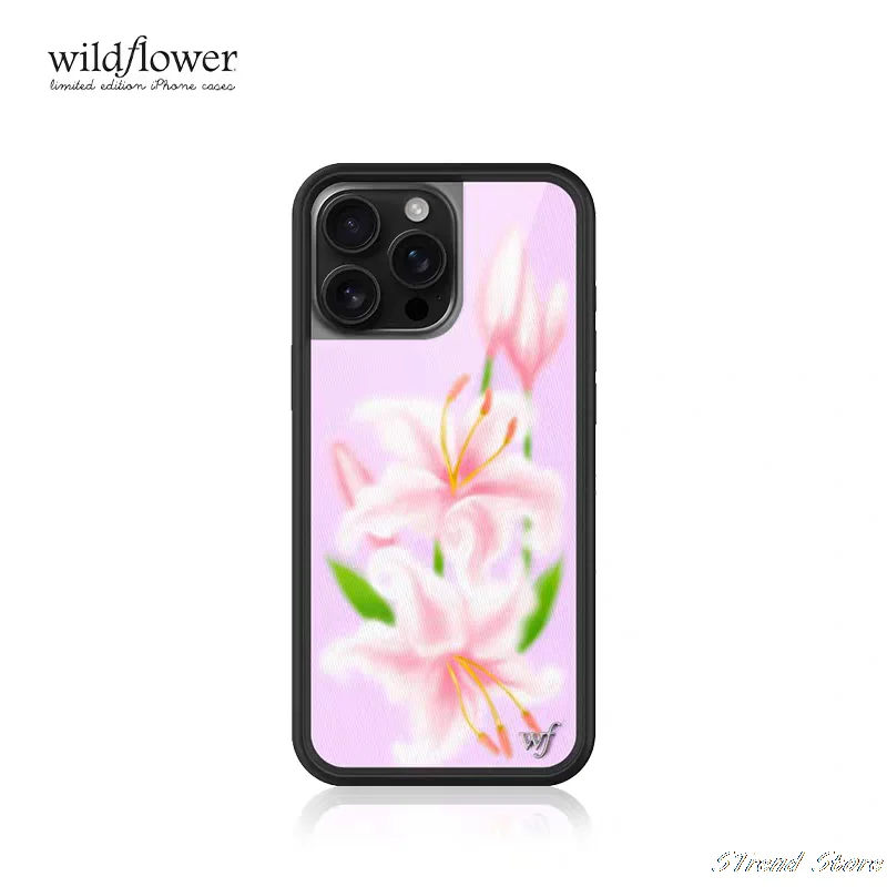2025 Wildflower ثلاثية الأبعاد زنبق الرعوية قضية الهاتف آيفون 12 13 14 15 16 17 برو ماكس زائد الهواء 17pro wf السحلية مهرج حول غطاء