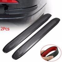 2Pcs Universal Carbon Car Rubber Bumper Front/Rear Corner Anti-rub Guard Protector Strip