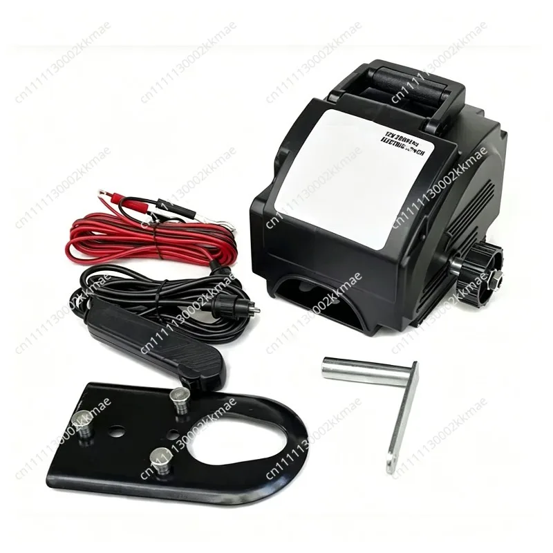 Useful Electric Marine Winch 12V Rubber Boat Yacht Portable 2000lbs Capacity Small Crane Tractor for Water Sports NEW