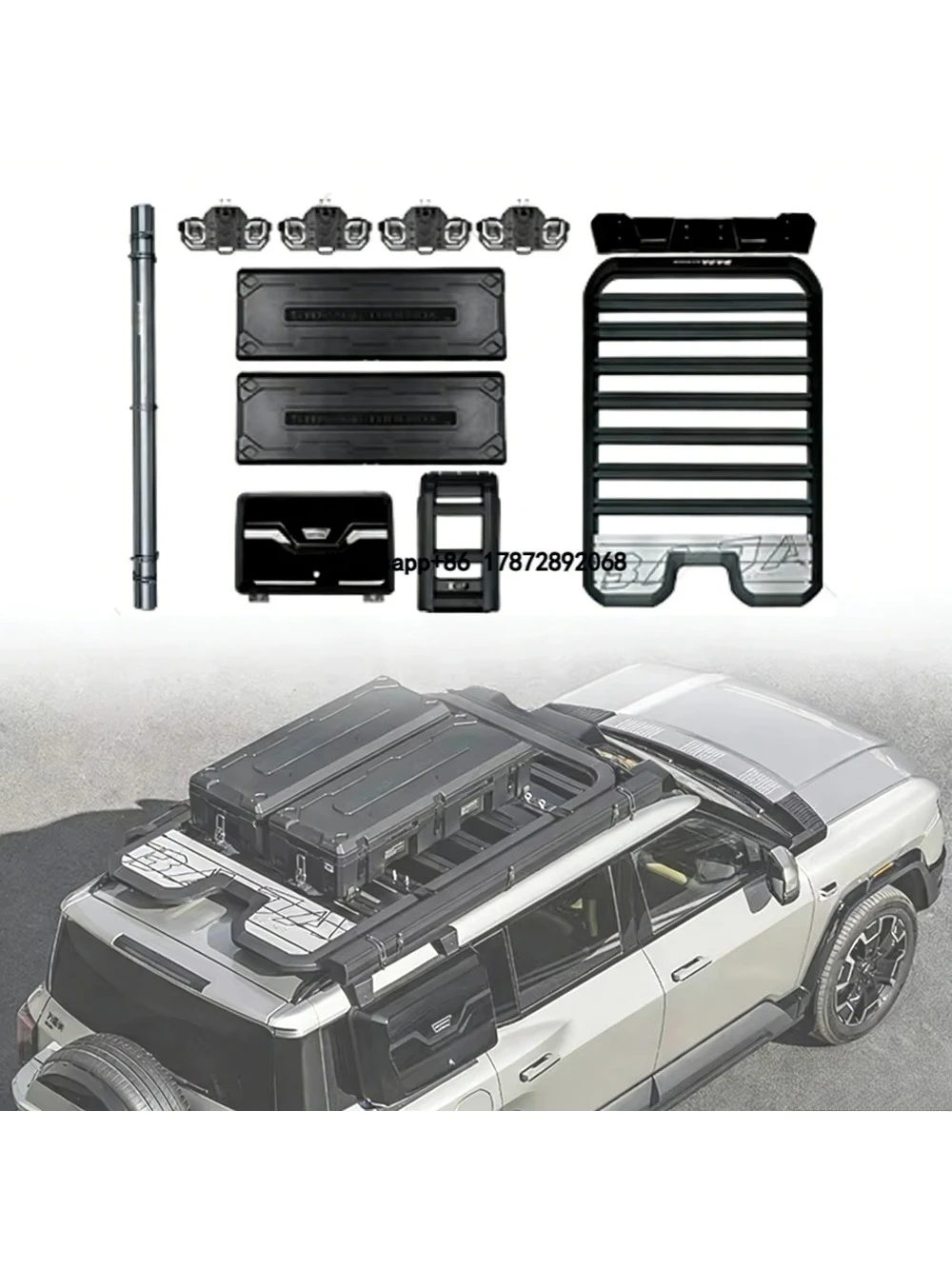 2025 2026 One Stop Upgrade Exterior Accessories Off Road Luggage Rack Roof Rack Ladder Side Box for Byd Leopard 8 Accessories