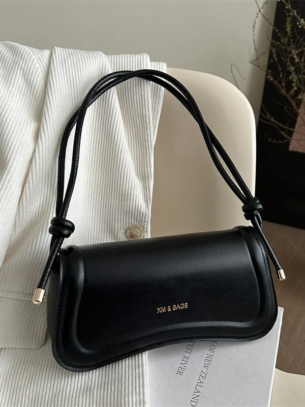 Bolso de Moda para Mujer, Bolso Bandolera, de Cuero PU Suave, Color Sólido, Estilo Casual, Primavera Verano, Nueva Llegada