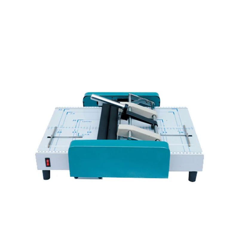 WD-ZY-1A) Office White Color Professional Manufacturer Desktop NoteBook Booklet Binding and Folding Stapler Machine