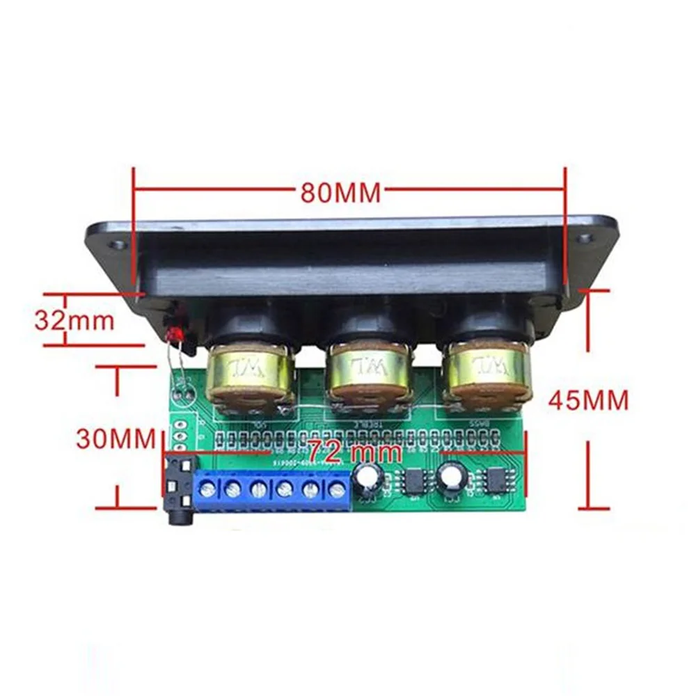 Digital Power Amplifier Board Stereo Amp NS4110B Sound Amplifier 2X20W HIFI Amplificador Treble Bass Tone, with Panel