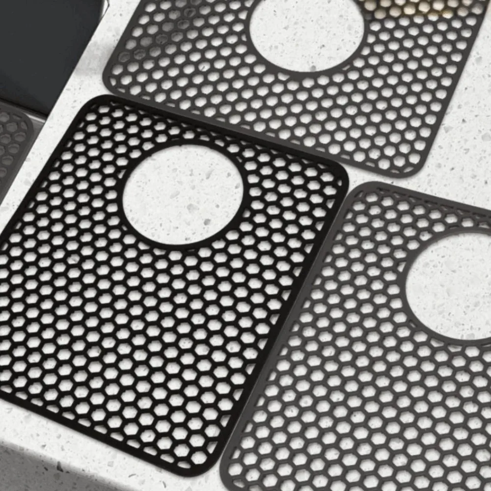 

Полый дизайн, силиконовый коврик для сушки посуды, складной термостойкий теплоизоляционный сливной коврик, нескользящий коврик для столешницы с быстрым сливом