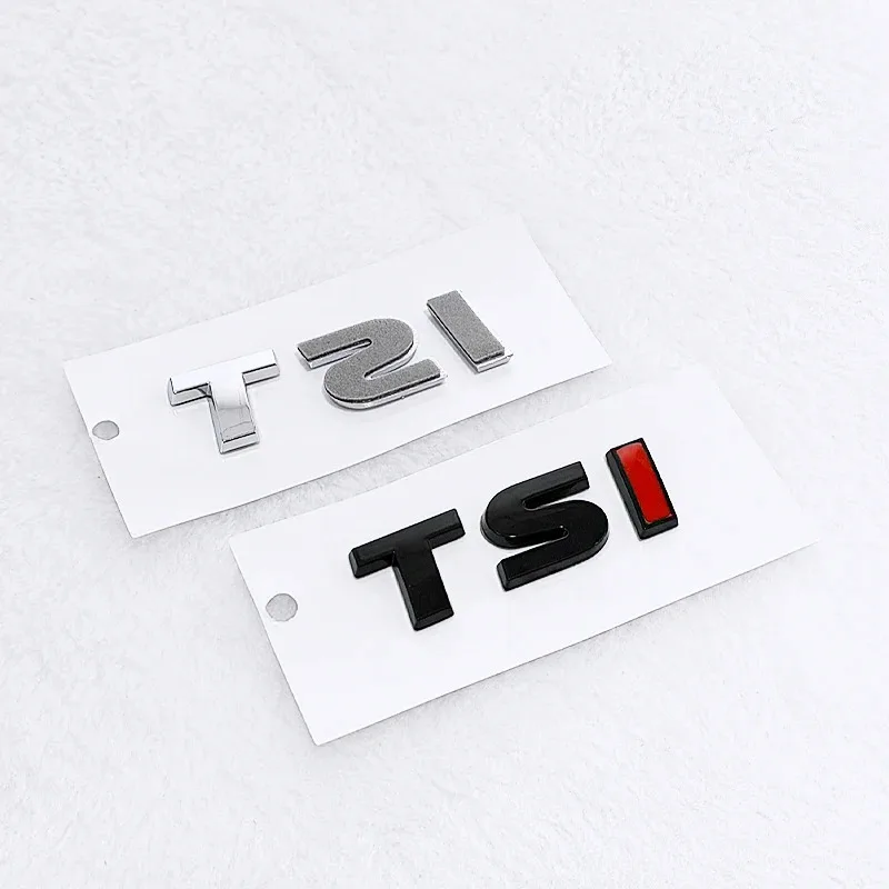 3D ABS Chrome Black Logo TSI Emblem Letters Car Trunk Badge For VW TSI Sticker Accessories