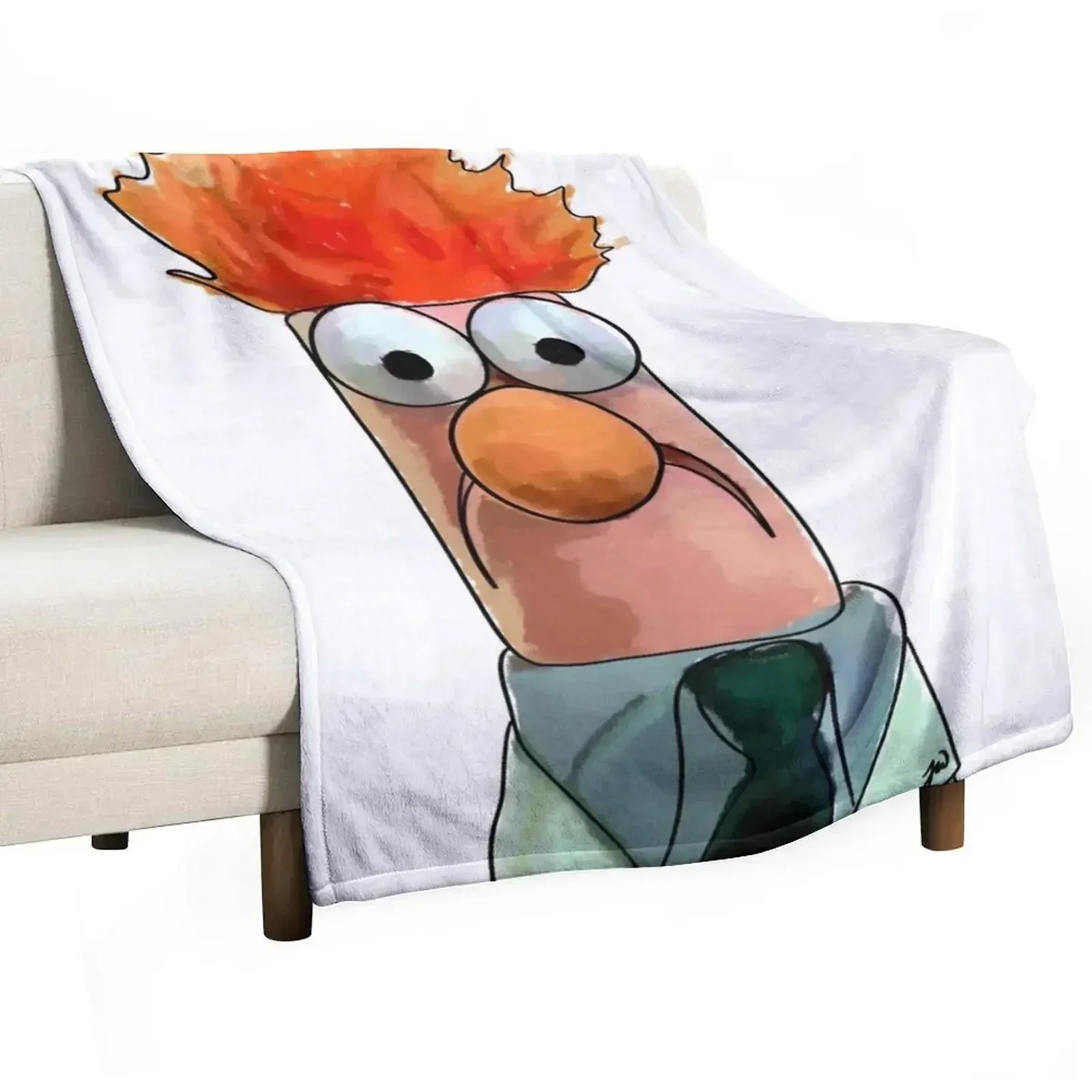 

Original Beaker Sketch Throw Blanket Bed Soft Blankets