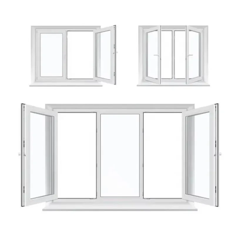 Customization Thermal Break Casement Windows Plastic Upvc Windows Customized Wholesale PVC Windows