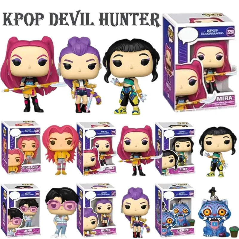 K-pops Démons Hunters Anime Figure Rumi Zoey Mira Saja garçons figurine Cosplay vinyle ornement figurines jouet fan cadeaux de noël