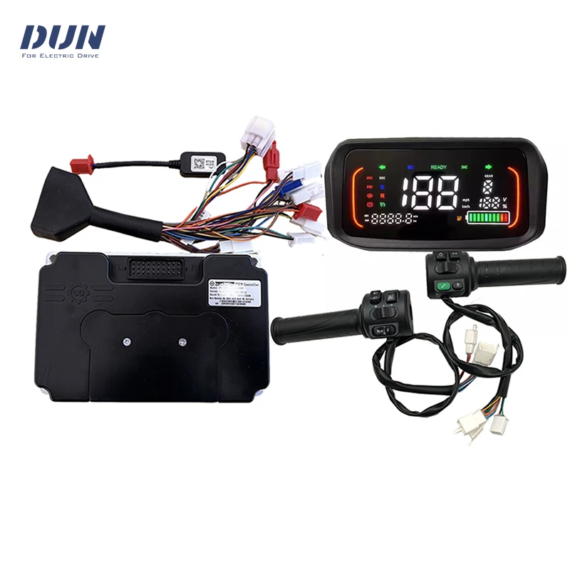 

Контроллер двигателя BLDC Nanjing Fardriver ND72340 48В-72В DC 120А (фаза 340А) с датчиками Холла, материнская плата с дисплеем N7 N1S и ручкой газа