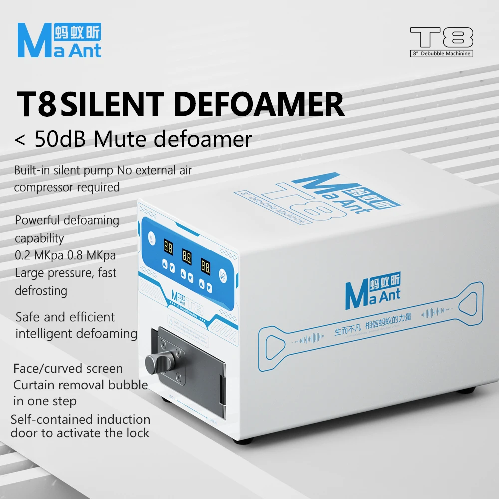 MaAnt T8 Silent Defoamer Powerful Defoaming Capability Safe Efficient Intelligent Defoaming Machine Face/Curved Screen