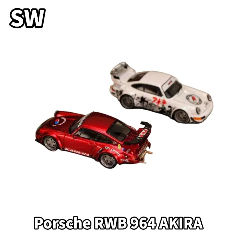 

SW 1:64 RWB 964 AKIRA Cast-pressed realistic static alloy car model, boys' holiday gift toy, adult collection decoration piece.