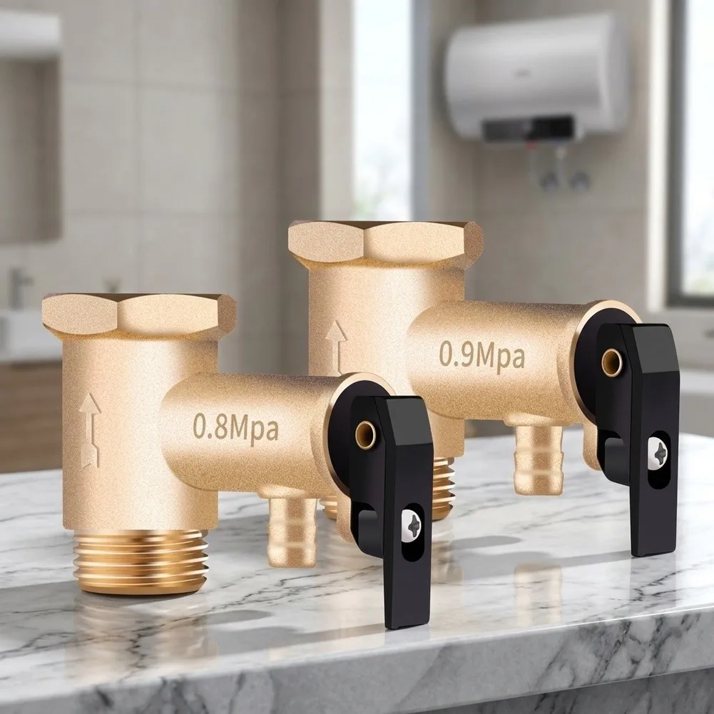 Electric Water Heater Pressure Relief Valve Brass Compatible with For Midea For Haier For Smith 0.6 to 0.8 MPa