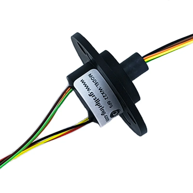 Small current micro slip ring OD22 6-way circuit 2A current induction cooker cap type slip ring UAV electric slip ring