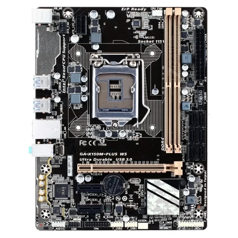 

Подходит для материнской платы Gigabyte GA-X150M-PLUS WS, 32 ГБ, LGA 1151 DDR4 M-ATX, материнская плата, 100% протестировано, ОК, полностью работает