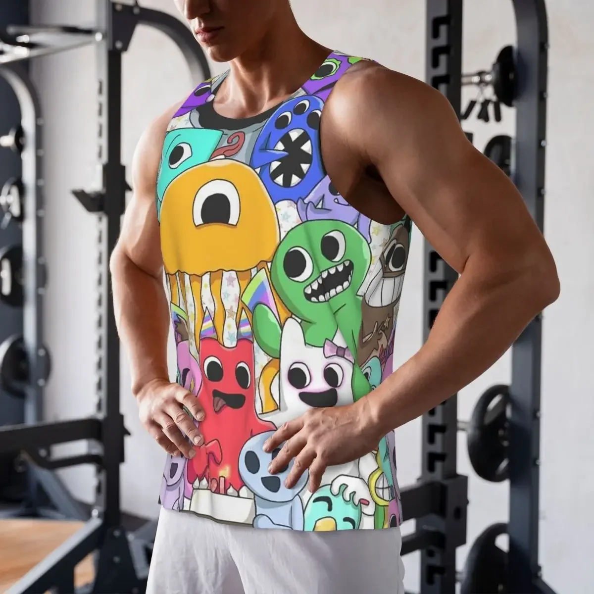 Quick Dry Cartoon Garten Of Banban Gym Tank Muscle Sleeveless Shirt Bodybuilding Breathable Vest