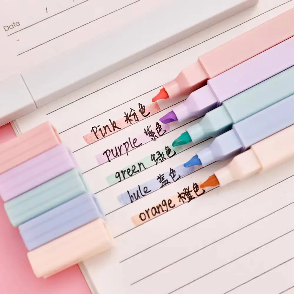 6-12-36 قطعة لطيف Kawaii كاندي اللون Molandi مكتب اللوازم المدرسية هدية علامات فسفورية