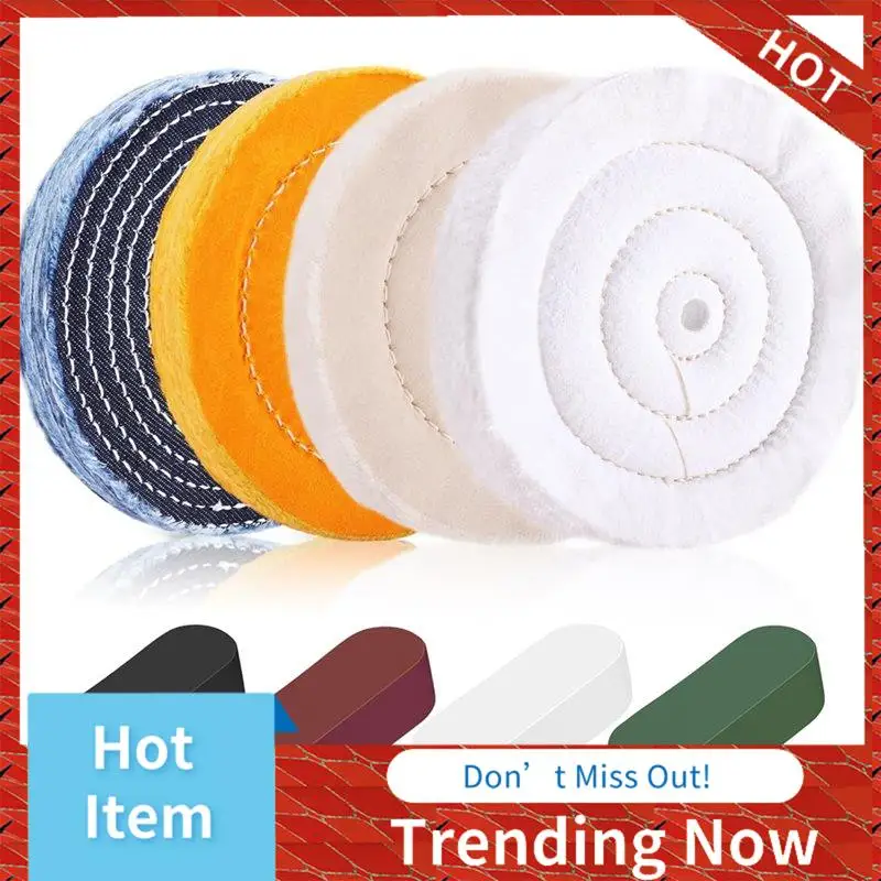 Entrega en 24 horas para amoladora de banco, 8 Uds., Kit de ruedas para pulir y pulir de 6 pulgadas, incluye orificio para cenador de 1/2" y 4 juegos de componentes para pulir,