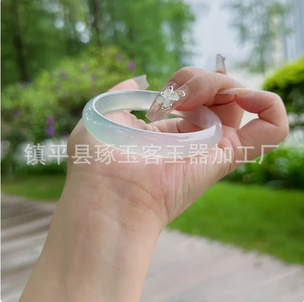 

Новый кварцитовый нефритовый полугорный браслет для воды Нефритовый женатый плоский сменный нефритовый масляный синий лед проникающий полугорный полу