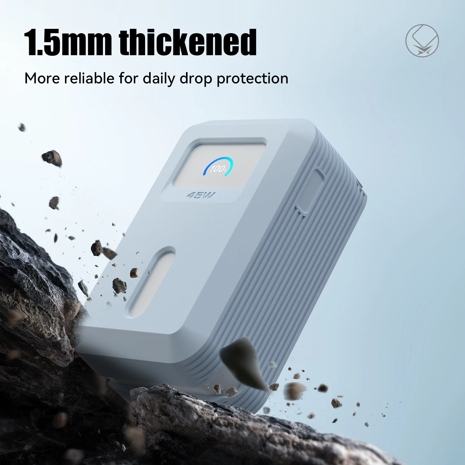 

SIKAI Silicone Case Dustproof Soft Protective Cover Portable Carrying Case for Anker S1 45W Power Bank 10000mAh Travel