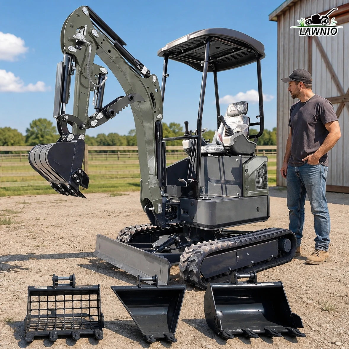 Multiple Configurations and Attachments Excavator  Rubber Tracks Low Ground Pressure for Small Job Sites Digger